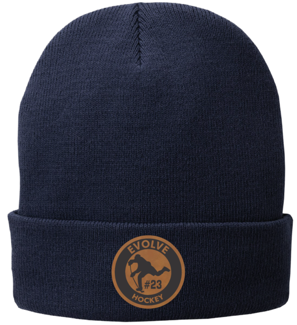 Customized Beanies and Hats with Leather Patches (Hydbond Leatherette)